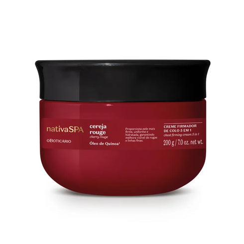 O Boticário Nativa SPA Cherry Rouge 5-in-1 Décolletage Firming Cream 200g